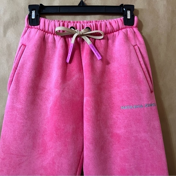 Natasha Zinko Sweat Set Embroidered Pig Elephant Sweatshirt Joggers Pink Size XS - Picture 11 of 16